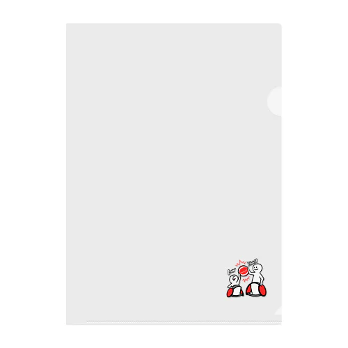 車いすバスケ　LOW&HIGH（赤） Clear File Folder