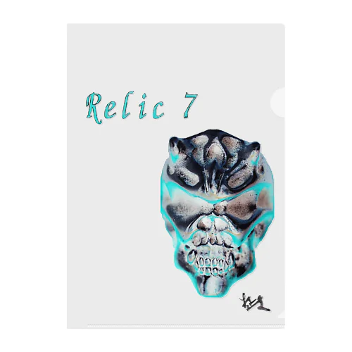 Relic 7　二角鬼スカル Clear File Folder