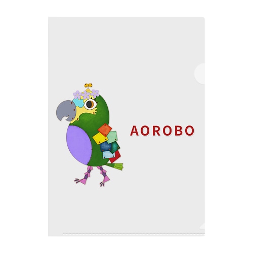 ROBOBO アオボウシインコ Clear File Folder