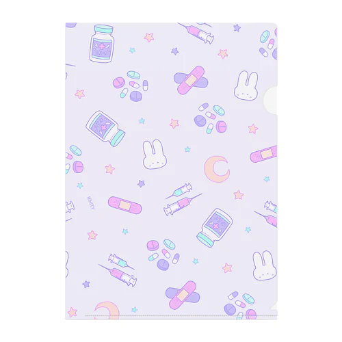 【IENITY】 Yamikawaii Syndrome #Purple ミニケース Clear File Folder