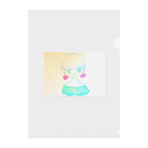 夏の終わりのクリームソーダちゃん Clear File Folder