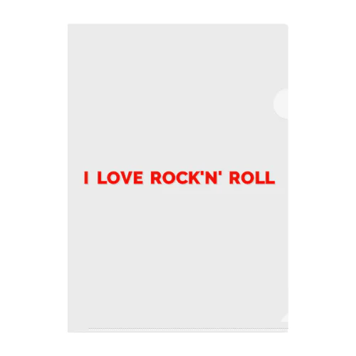 I LOVE ROCK'N' ROLL Clear File Folder