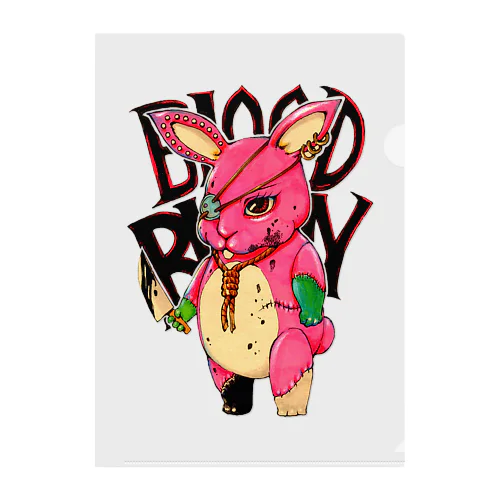 BLOOD BUNNY Clear File Folder