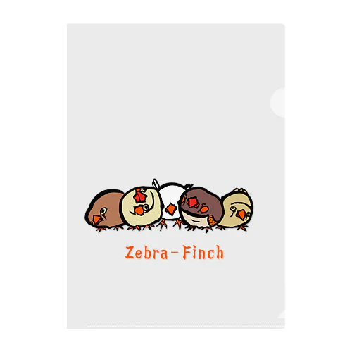 Zebra-Finch Clear File Folder