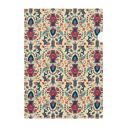 トルコのイズニックタイル【ティール】 Clear File Folder