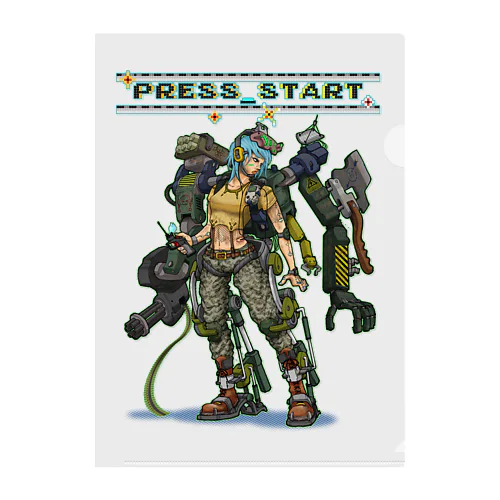 “PRESS START” 1-#1 Clear File Folder