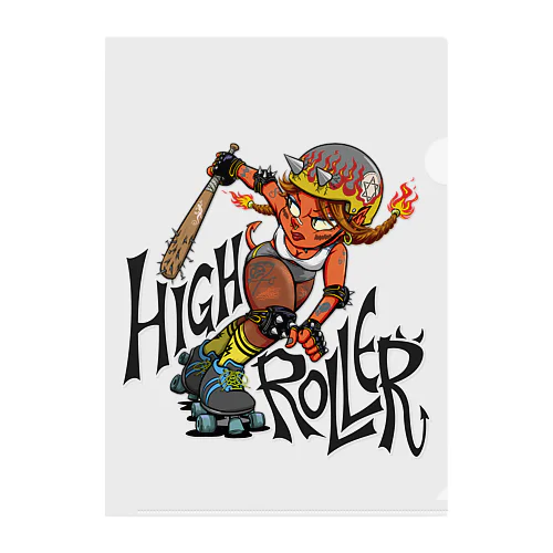 “HIGH ROLLER” Clear File Folder