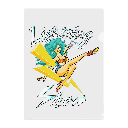 “Lightning Show” Clear File Folder