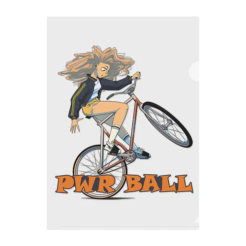 "PWR BALL" Clear File Folder