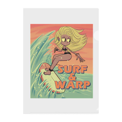 "SURF & WARP" Clear File Folder