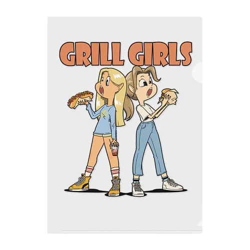 "grill girls" クリアファイル