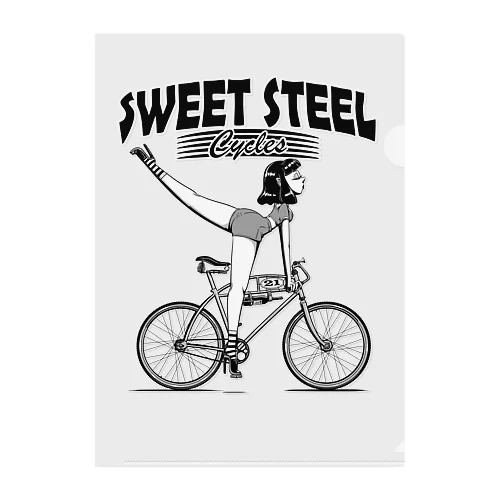 "SWEET STEEL Cycles" #1 Clear File Folder