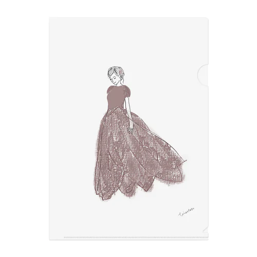 tulip lace dress Clear File Folder