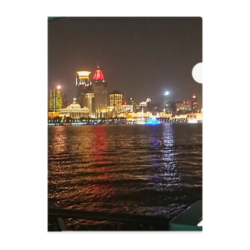 夜上海船上情景 クリアファイル
