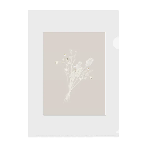 bouquet pink beige Clear File Folder