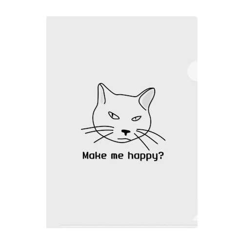 Make me happy? cat Clear File Folder