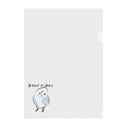 シンプルセキセイインコ Clear File Folder