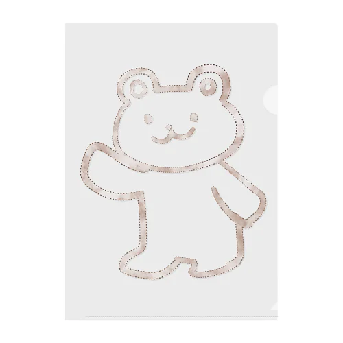 ステッチくまちゃん Clear File Folder