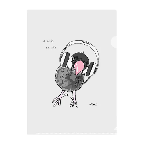 文鳥 music Clear File Folder