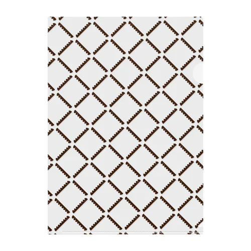 ラックレール（斜格子模様） Clear File Folder
