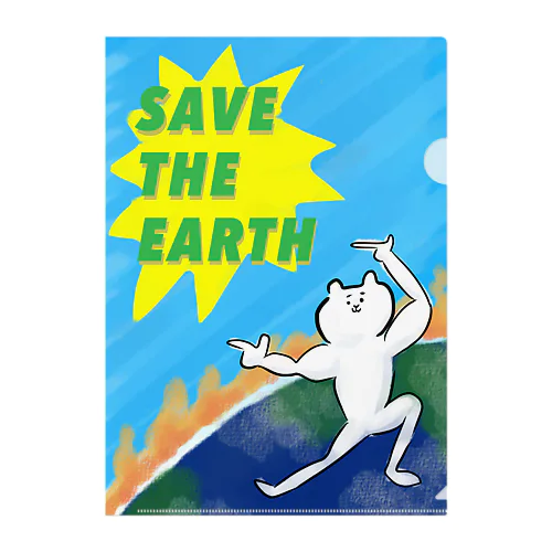 地球を守りたい猫さん Clear File Folder
