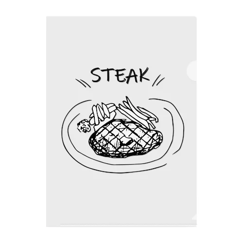 STEAK Clear File Folder