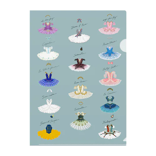 Ballet Costumes Clear File Folder