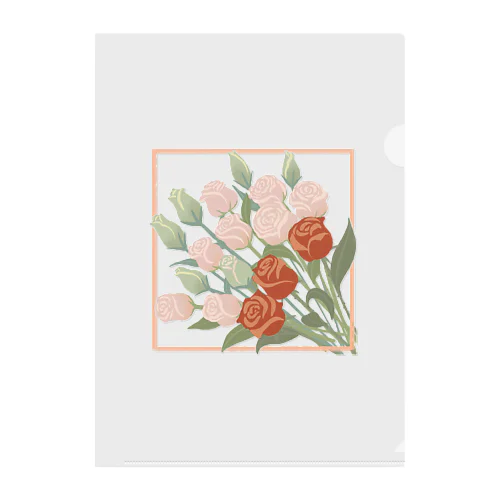 rose bouquet Clear File Folder