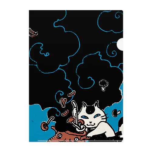 黒ゆげ猫 クリアファイル