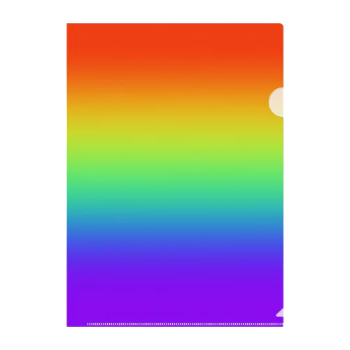 グラデーション　レインボー　LGBT クリアファイル