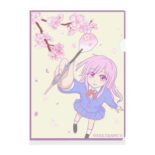 これからよろしくね　背景有り Clear File Folder