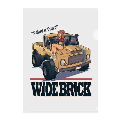 "WIDE BRICK" Clear File Folder