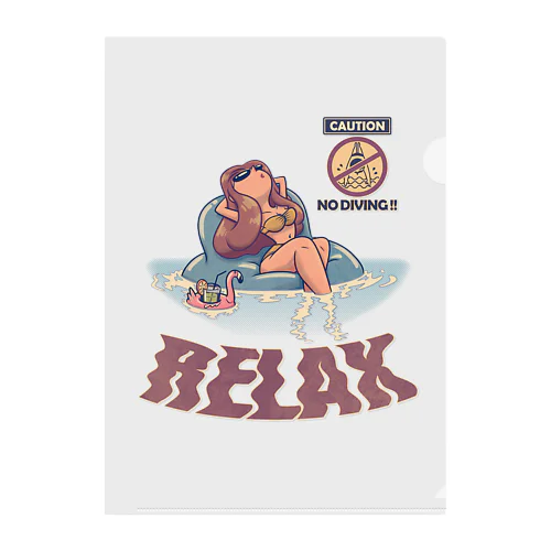 "RELAX" Clear File Folder