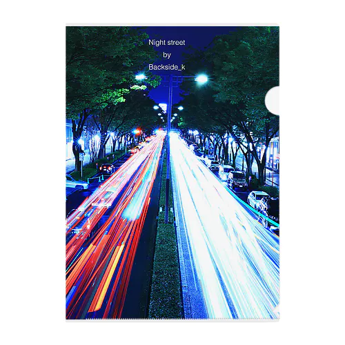 Night street Clear File Folder