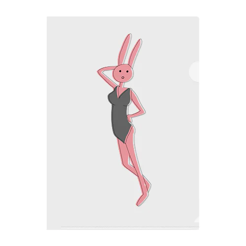 bunny girl Clear File Folder