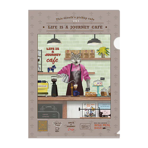 LIFE IS A JOURNEY CAFE クリアファイル