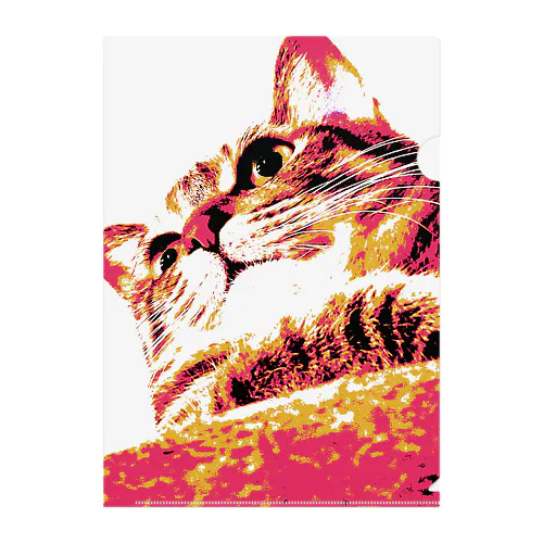 見下しみっちゃん(猫) color:1 クリアファイル