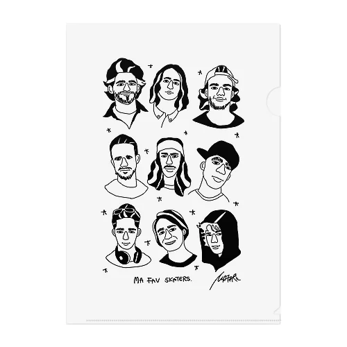 Ma Fav Skaters Clear File Folder