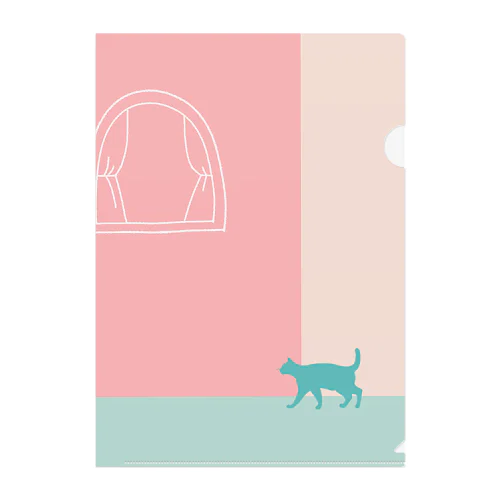 ねこ　異国の趣き Clear File Folder