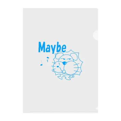 ライオン君 Maybe ブルー Clear File Folder