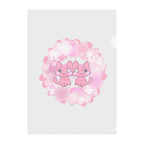 さくらねこよくばりセット🌸 Clear File Folder