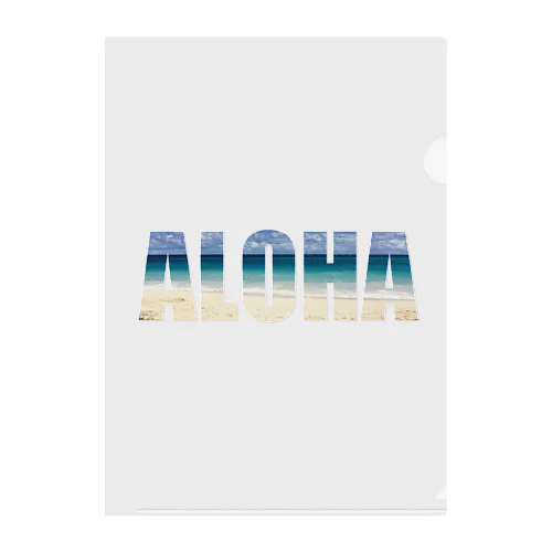 ALOHA × ビーチ＠ハワイ Clear File Folder