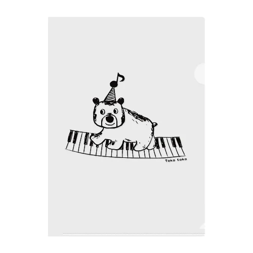 とことこくまさんクリアファイル Clear File Folder