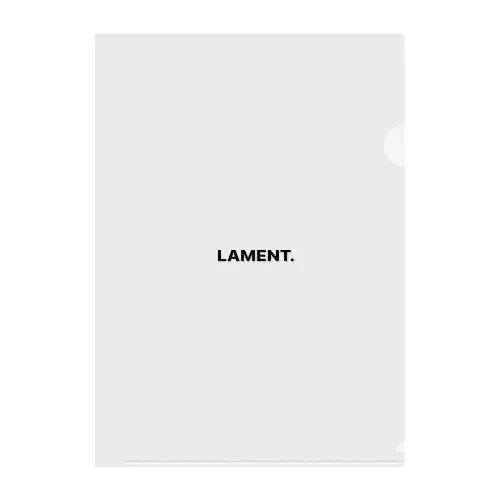 LAMENT. Clear File Folder