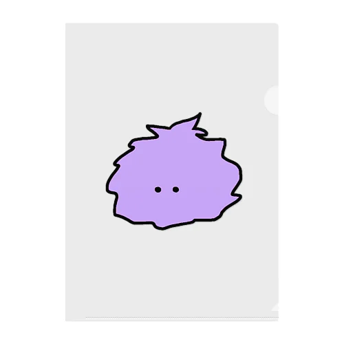 けむくじゃらちゃん(紫) クリアファイル