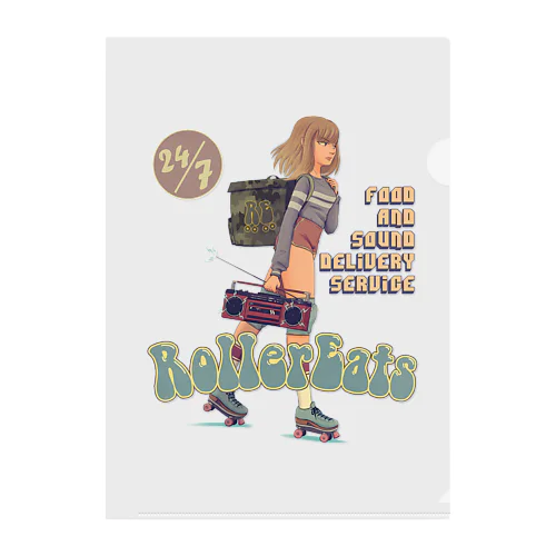 "ROLLER EATS" クリアファイル