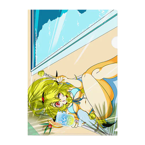 オリキャラ「鍔芽」（ぼけ～しょん） Clear File Folder