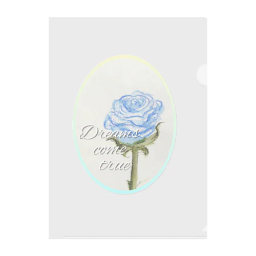 青い薔薇の花言葉は｢夢叶う｣ Clear File Folder