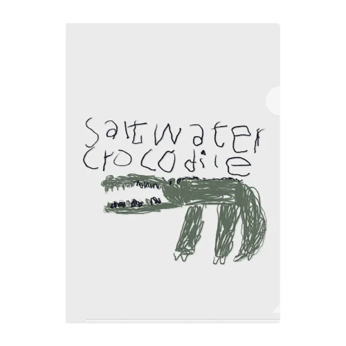 saltwater crocodile Clear File Folder