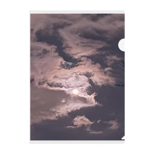 雲と月 クリアファイル